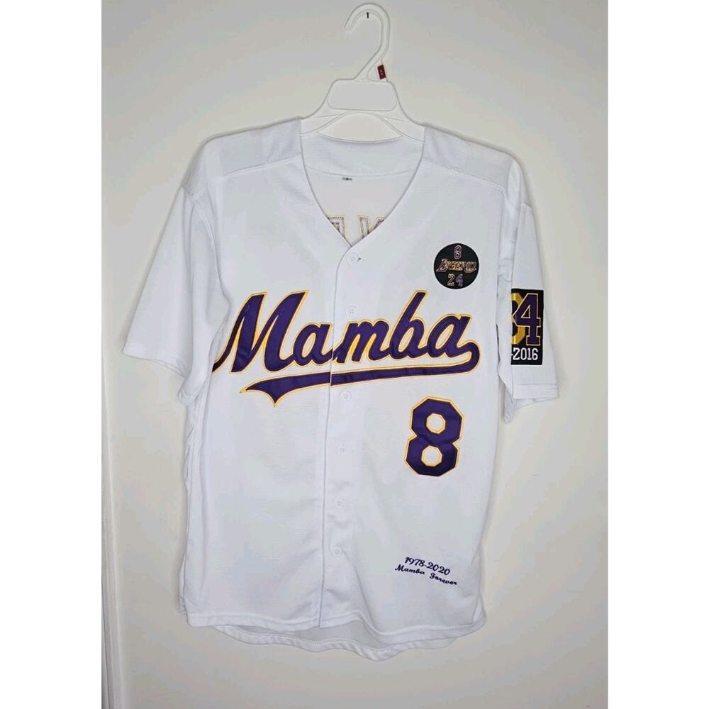 KOBE BRYANT Custom Baseball MAMBA Forever 1978-2020 Jersey Size Small